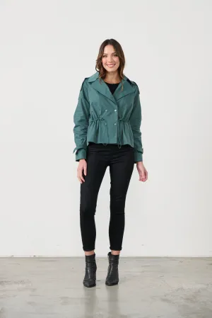 CZ907 Crop Trench -Teal/blue