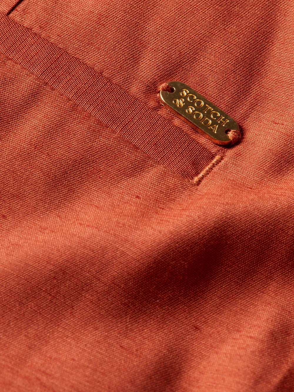 Daisy High-Rise Paper Bag Pants - Terracotta 177350
