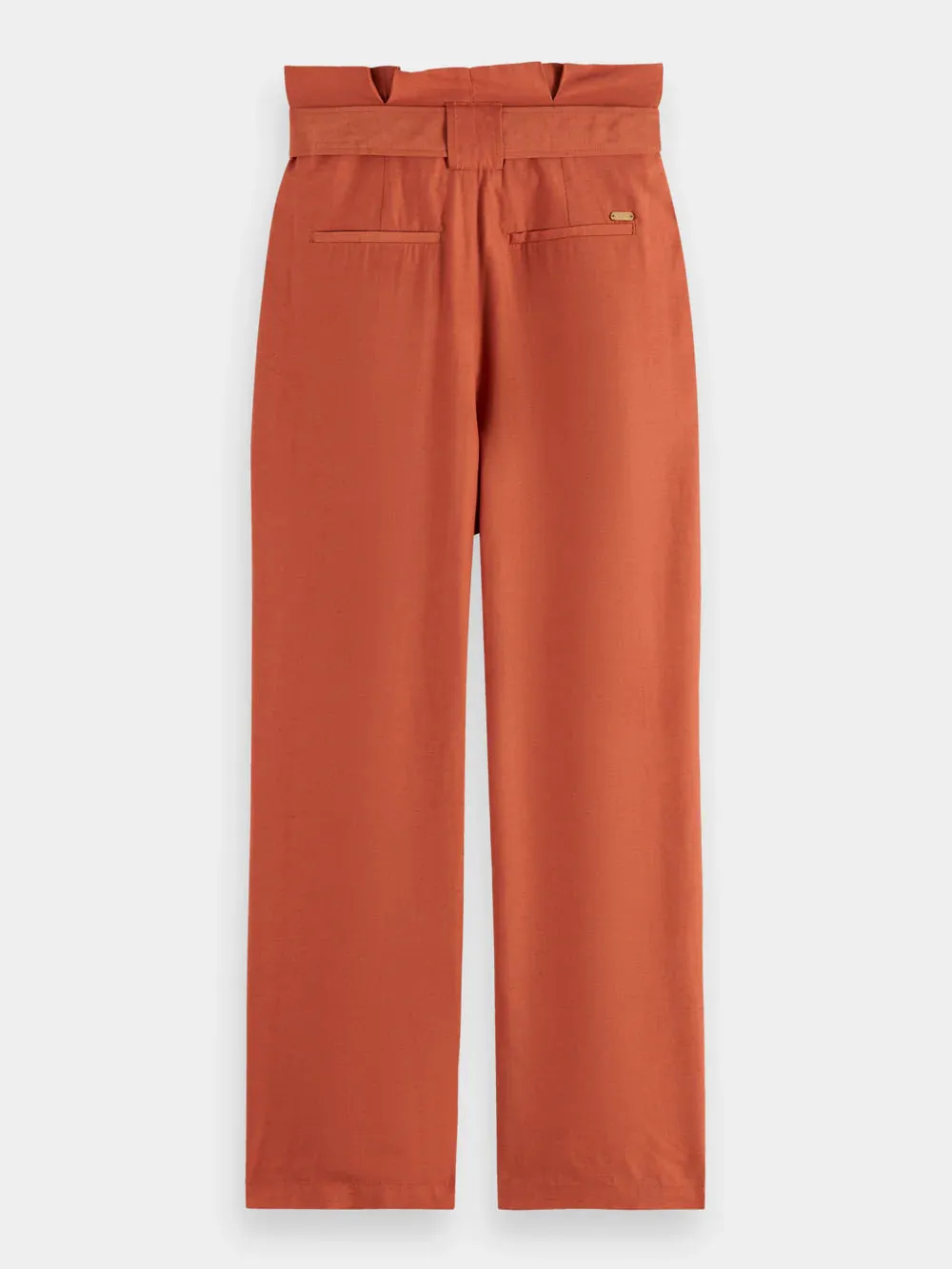 Daisy High-Rise Paper Bag Pants - Terracotta 177350