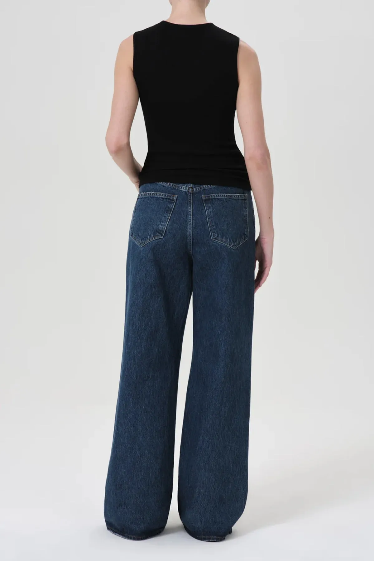 Dame High-Rise Wide-Leg No Cuff Jean in Enamour