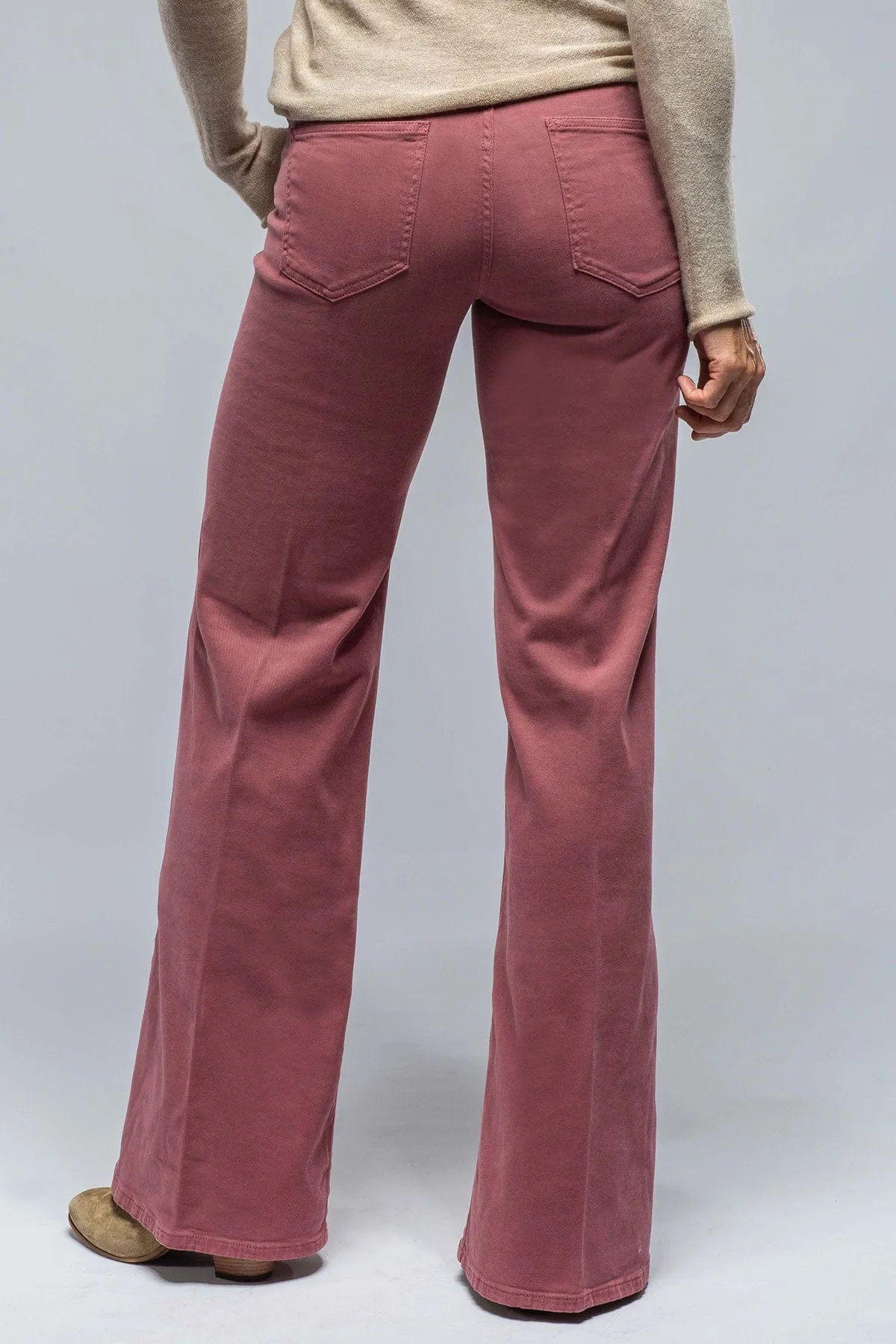 Daphne Brushed Cotton Wide Leg Jean In Dusty Brick