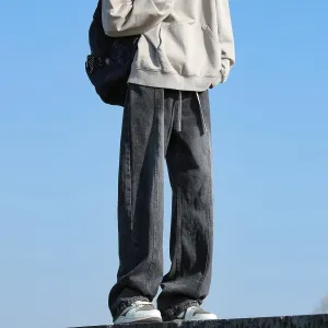 Deconstructed Washed Straight Pants