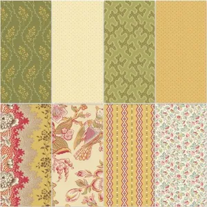 Di Ford-Hall - Cloverdale House - Fat Quarter Pack - Yellow (8)