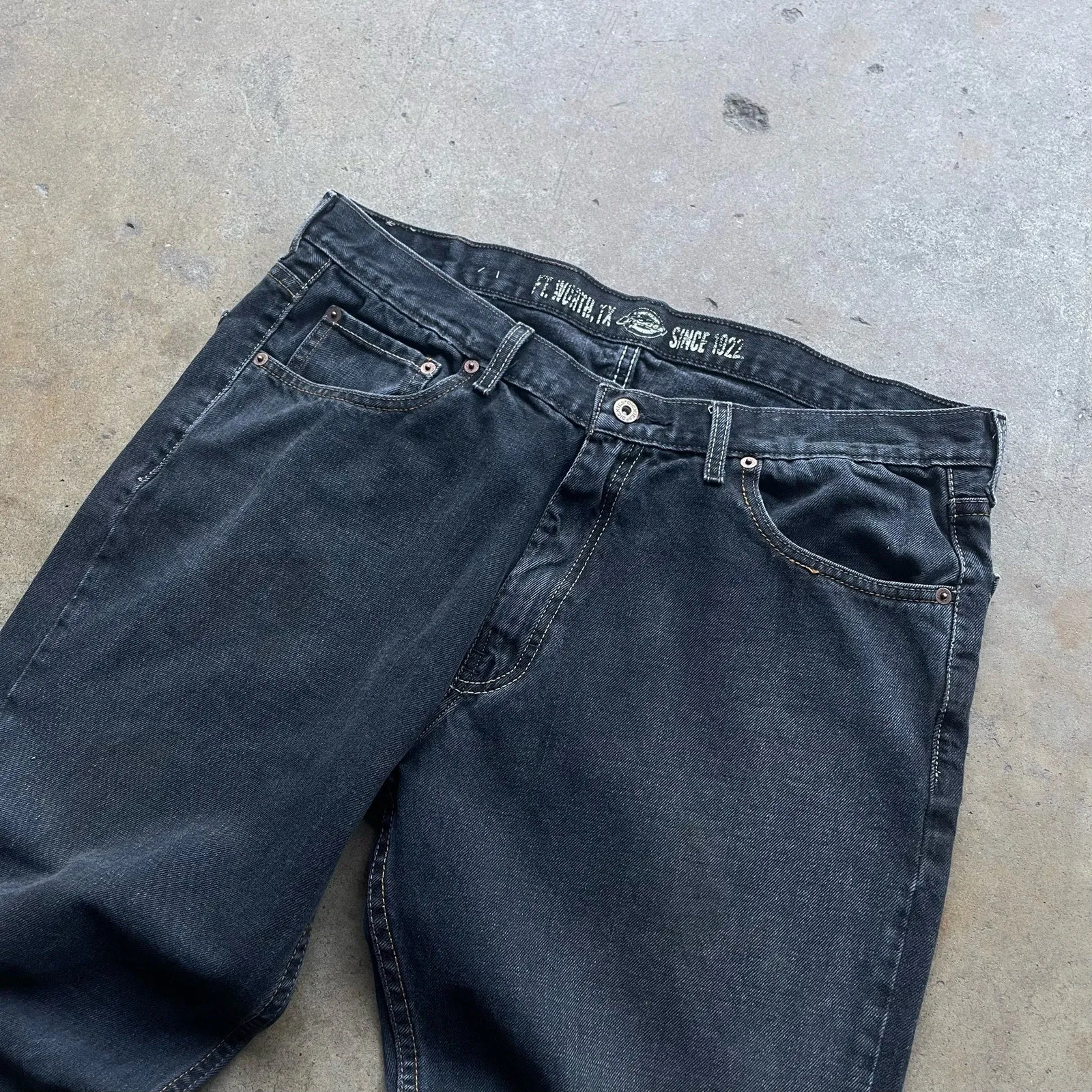 Dickies Straight Leg Black Denim Style Pants