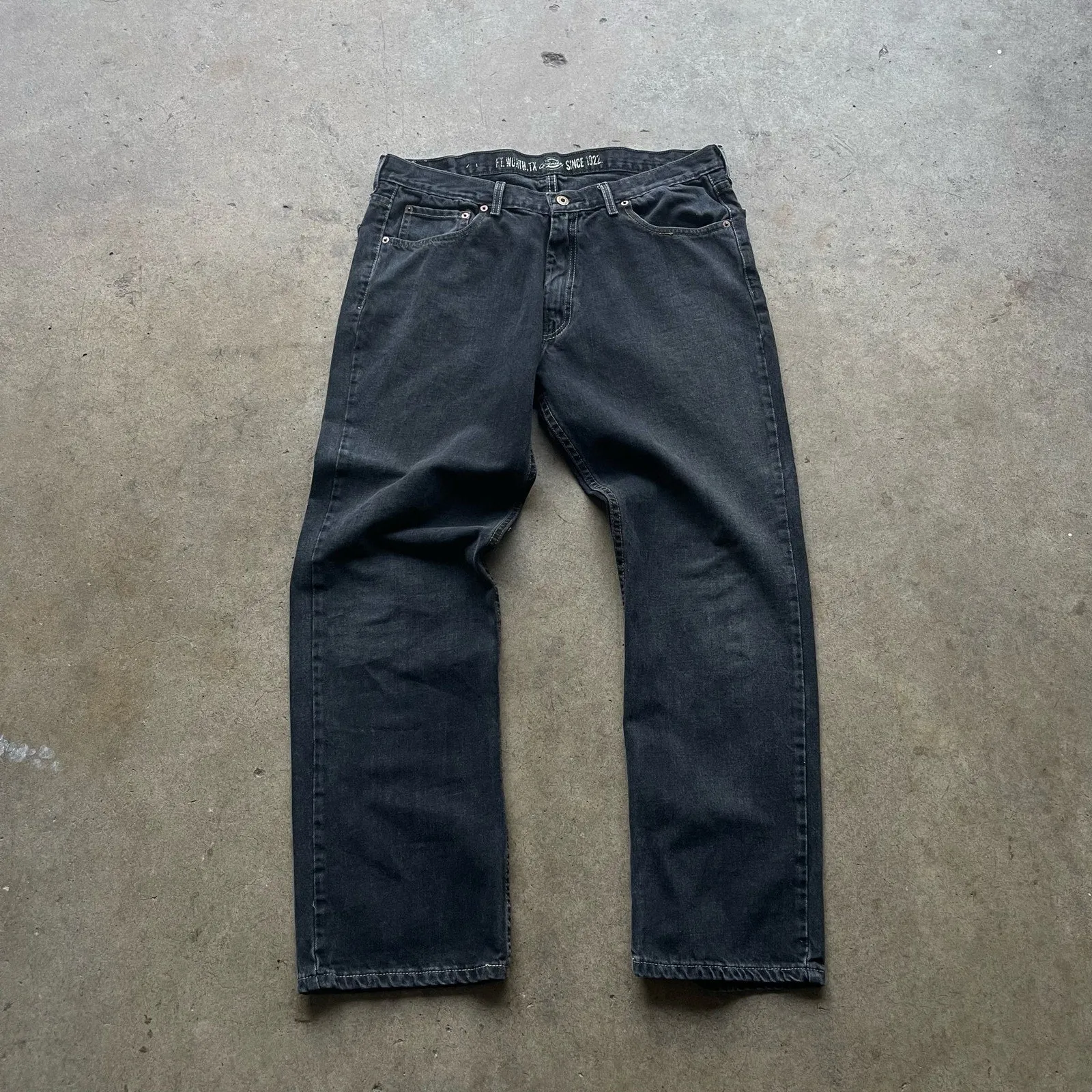 Dickies Straight Leg Black Denim Style Pants