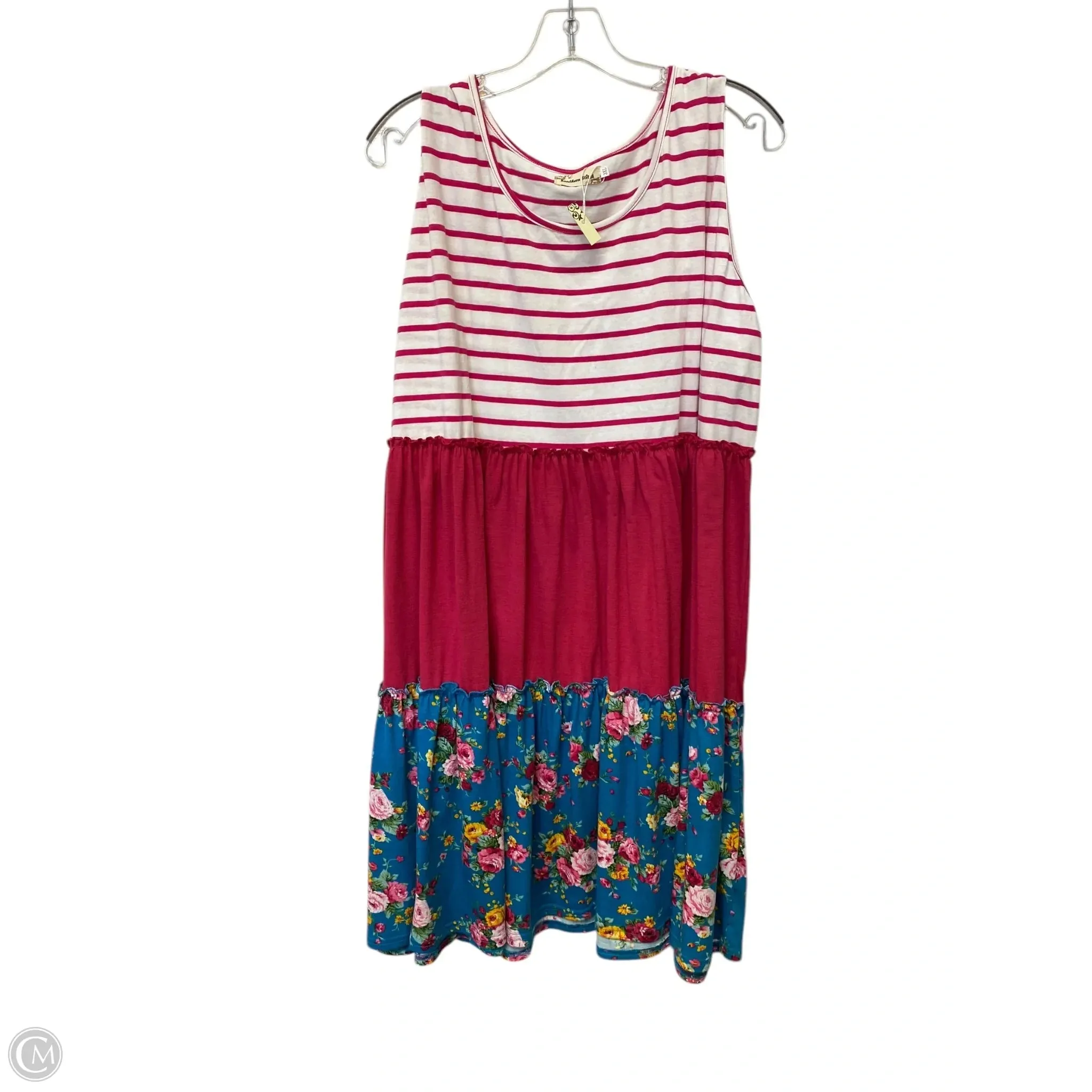 Dress Casual Midi By Clothes Mentor In Multi-colored, Size: 3x