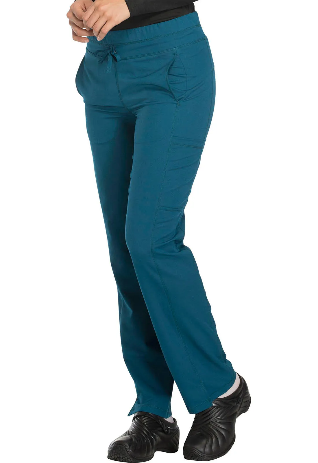 Dynamix DK130 Mid Rise Straight Leg Drawstring Pants Caribbean Blue