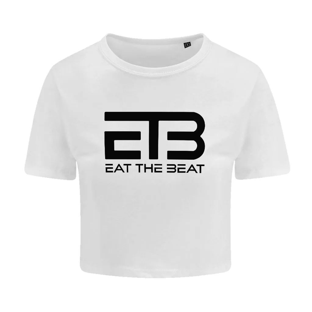 Eat The Beat Black Logo Girlie Cropped T-Shirt