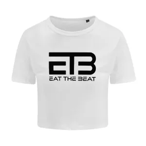 Eat The Beat Black Logo Girlie Cropped T-Shirt
