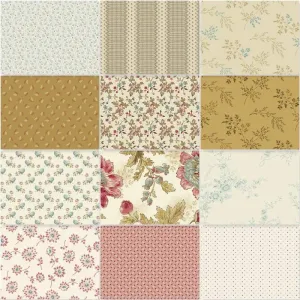 Edyta Sitar - Super Blooms - Fat Quarter Pack - Sand (12)