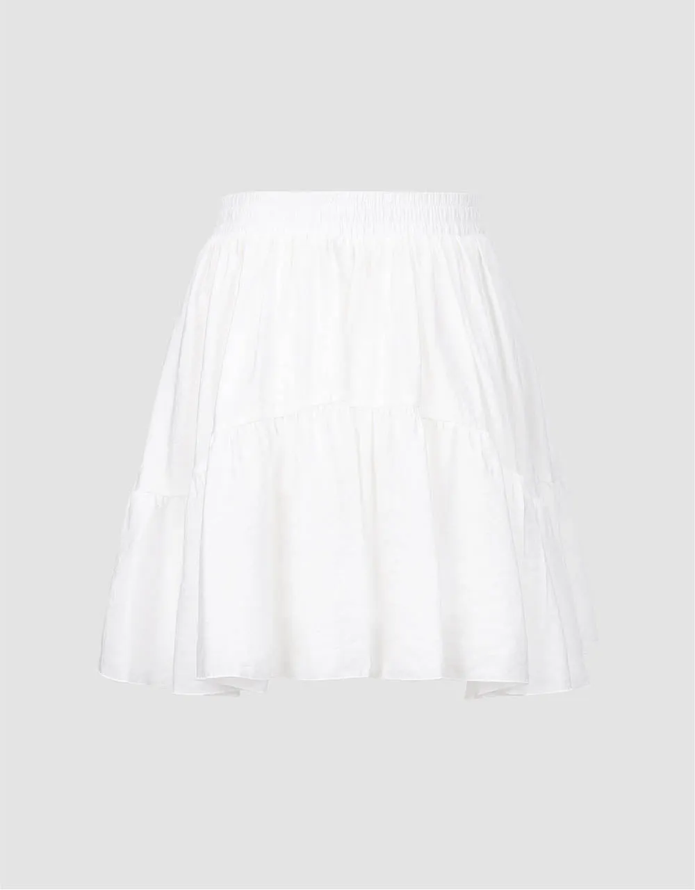 Elastic Waist Mini A-Line Skirt