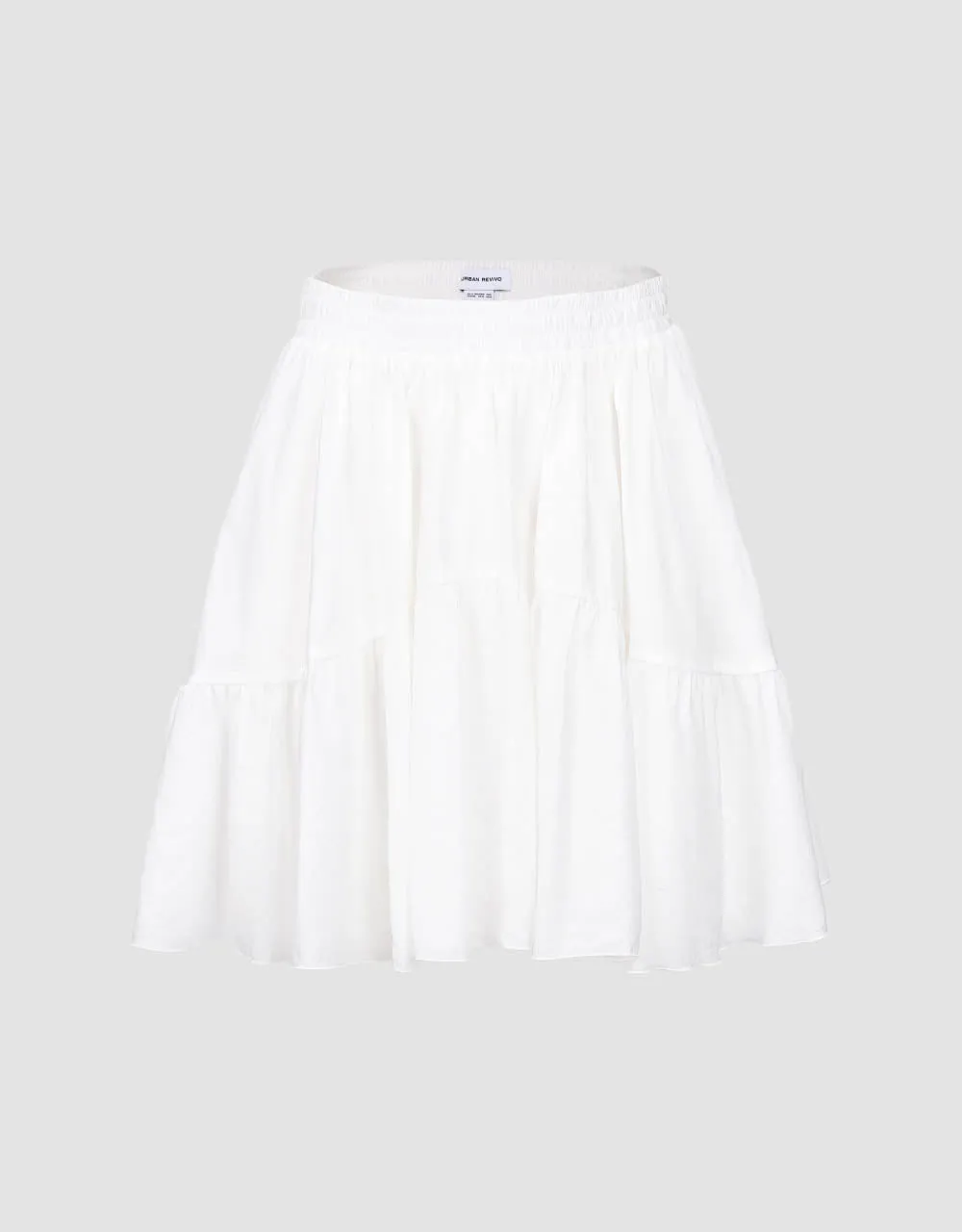 Elastic Waist Mini A-Line Skirt