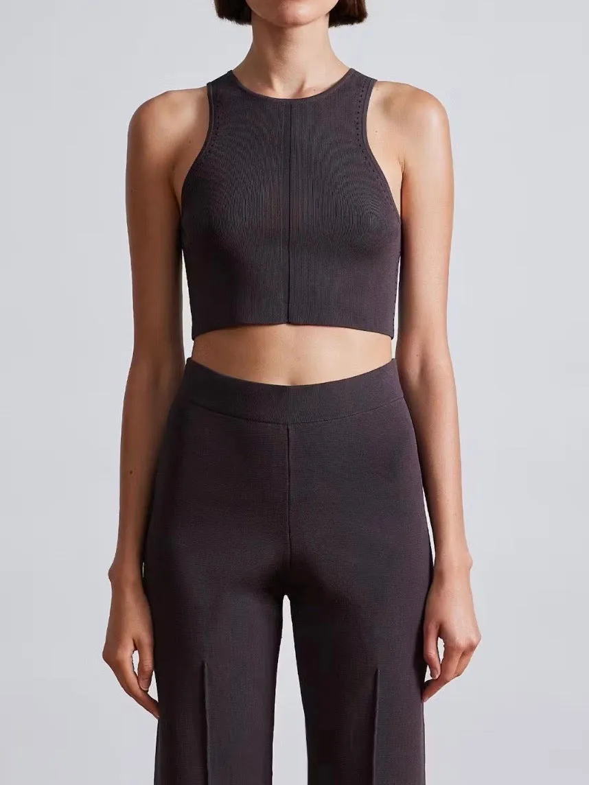 Eli Racer Tank - Chocolate