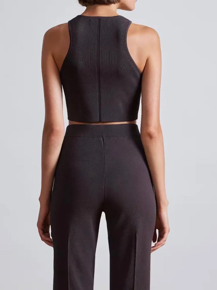 Eli Racer Tank - Chocolate