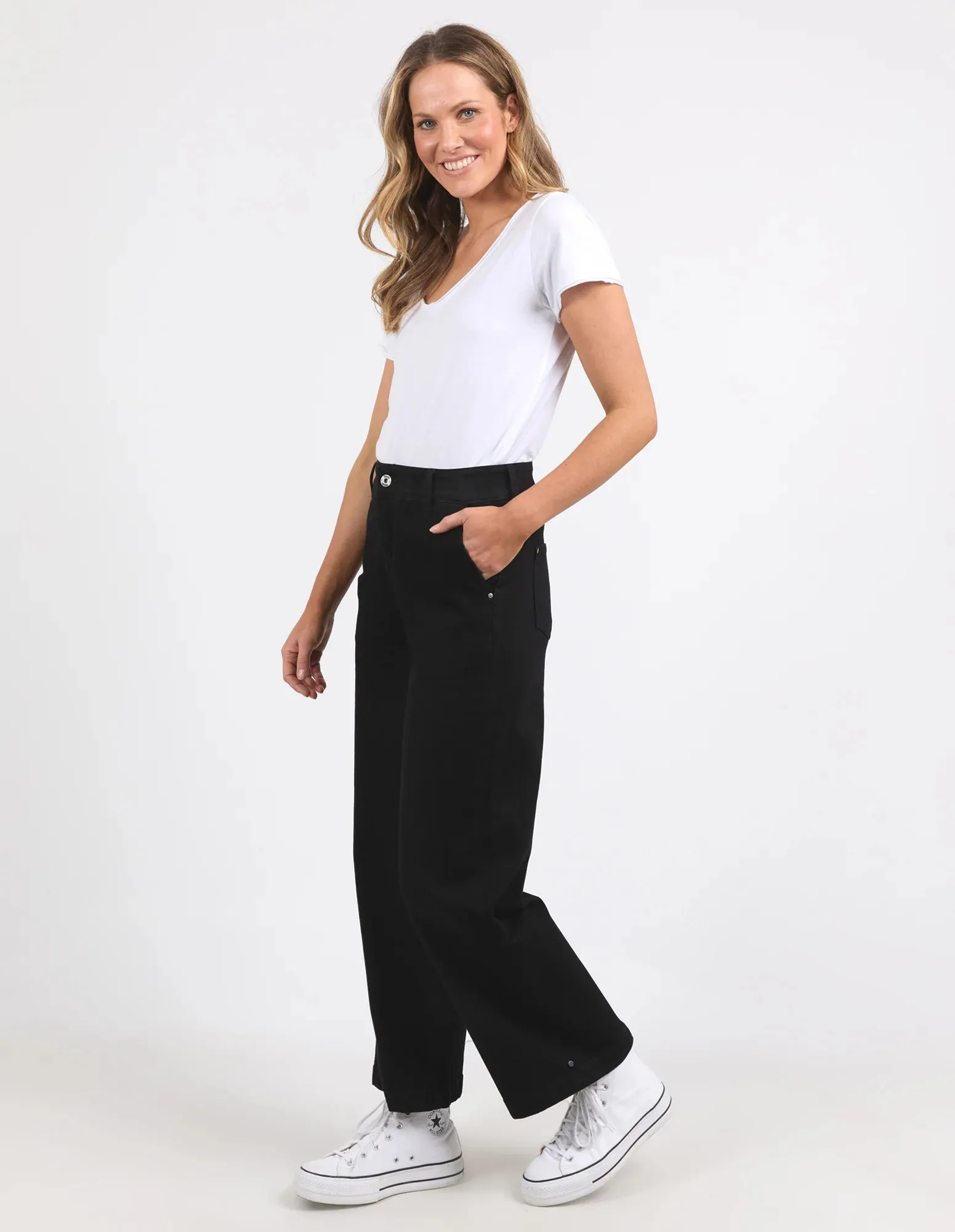 ELM Izzy Wide Leg Jean | Black