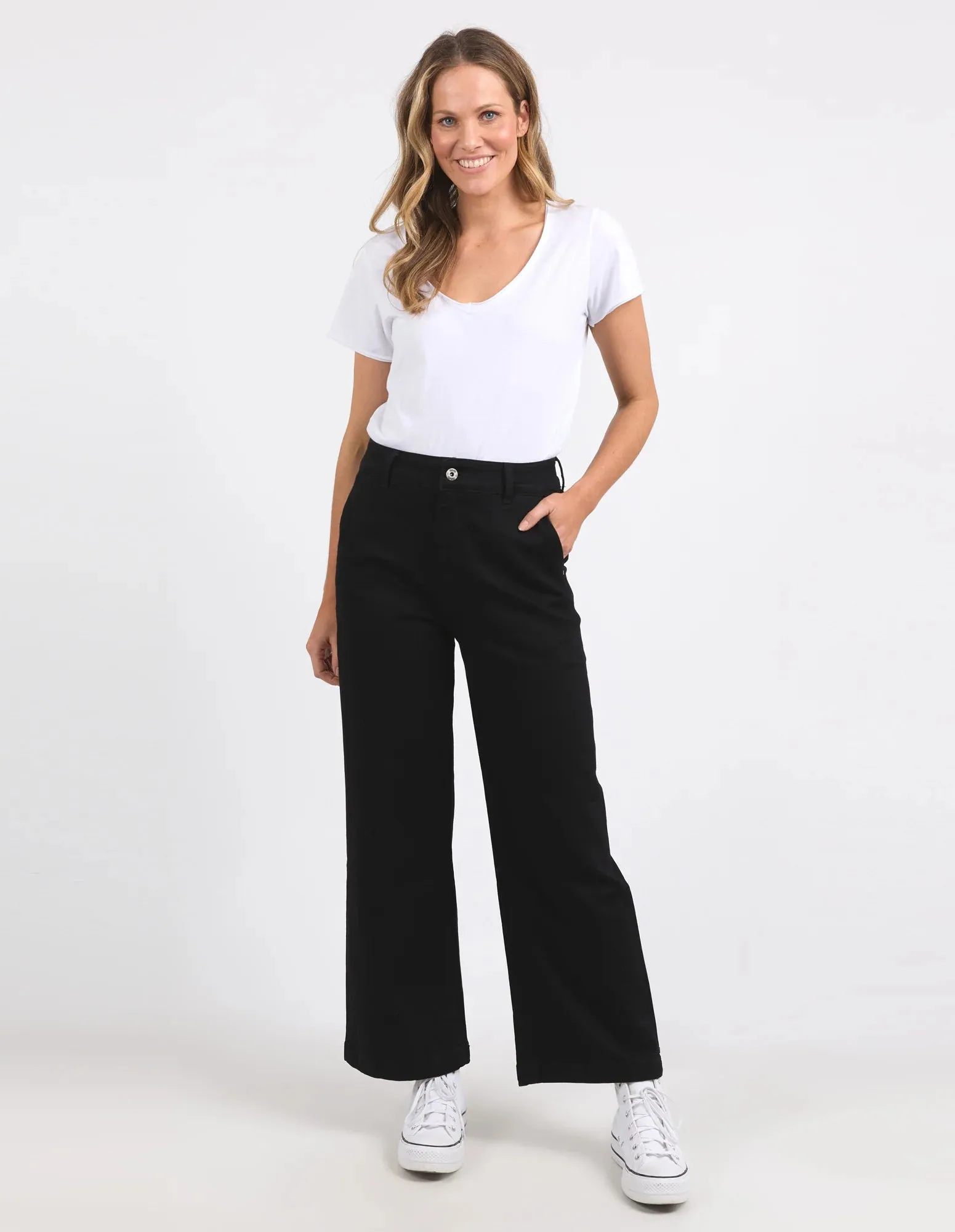 ELM Izzy Wide Leg Jean | Black