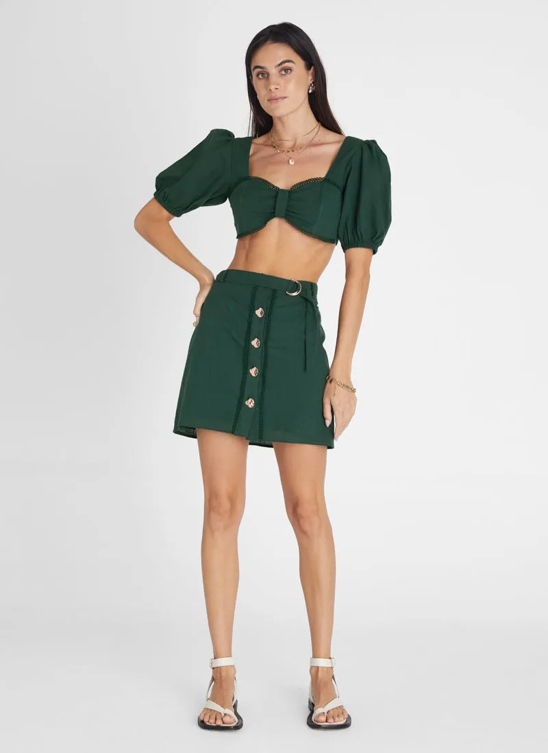 Emerald Lace Crop