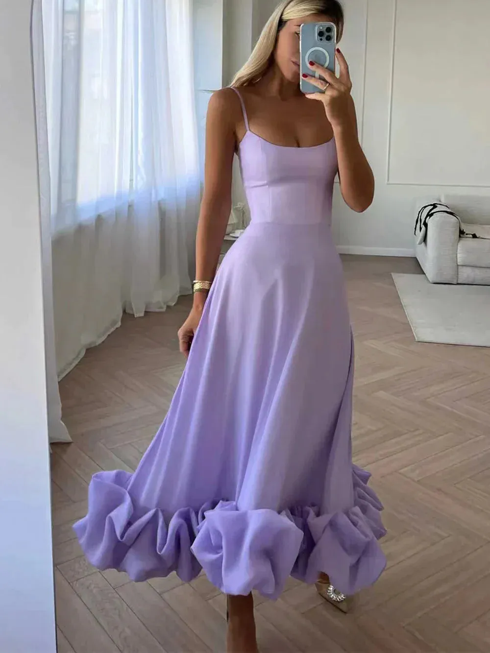Emilia - Midi dress with flounce and bustier