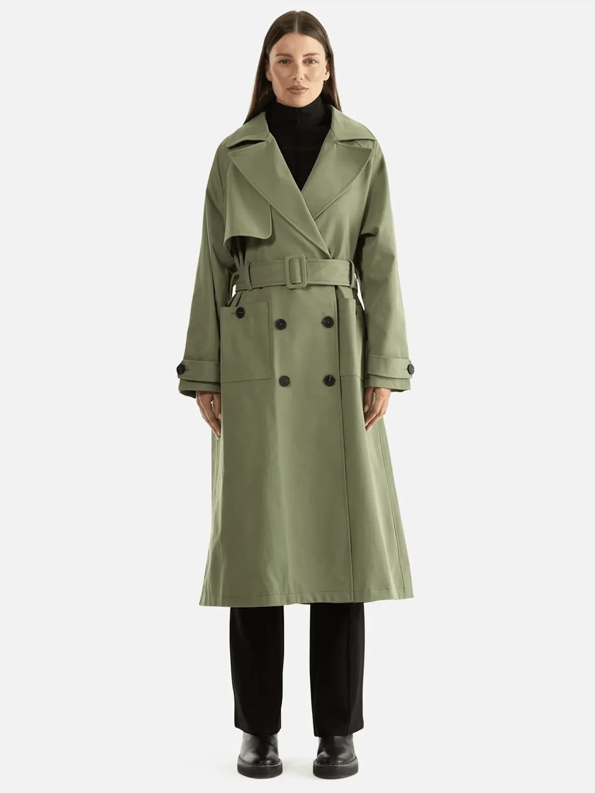 ENA PELLY Carrie Trench Coat - Forest