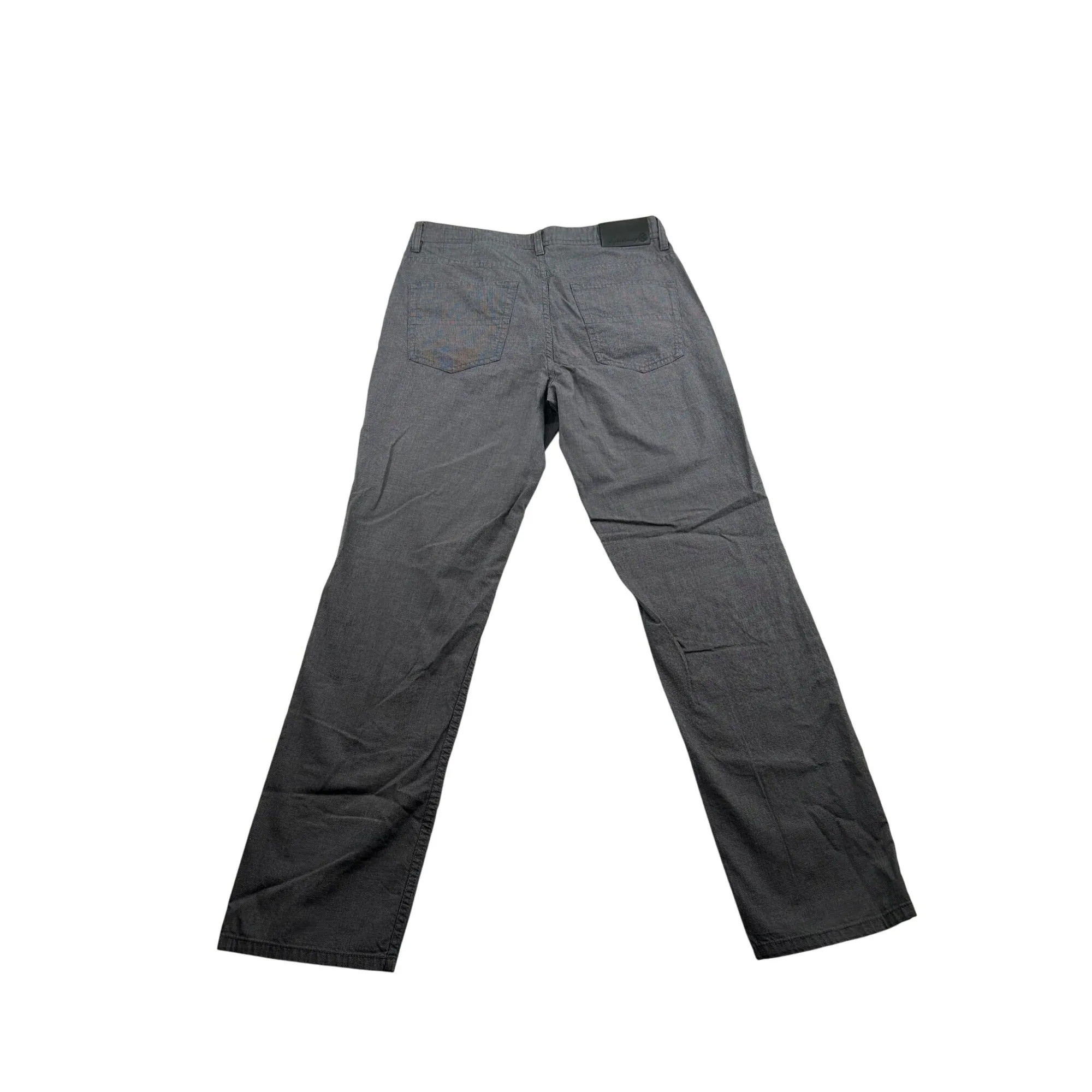 English Laundry Mens Gray Checkered Straight-Leg Pants 32x32 Cotton Blend #6652
