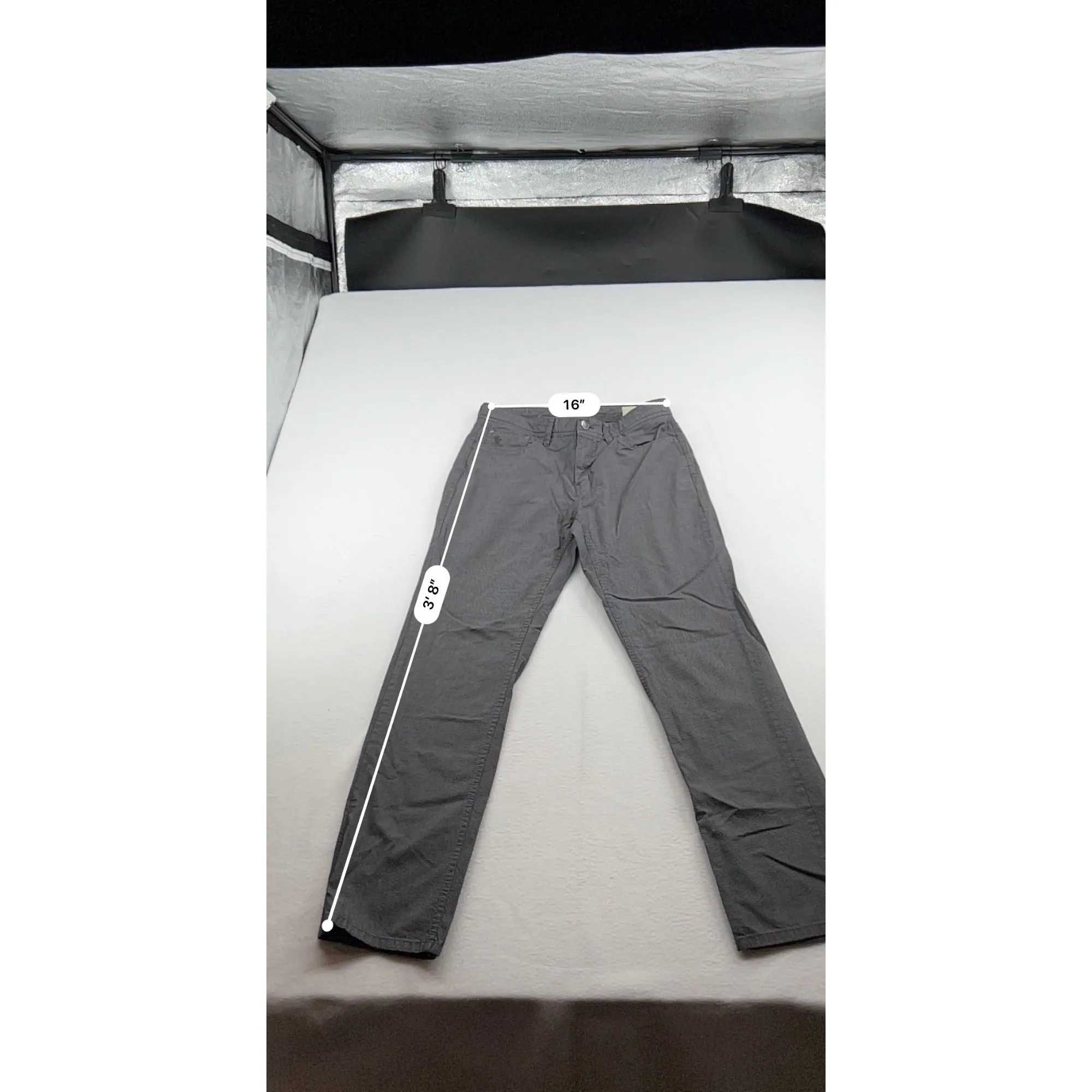 English Laundry Mens Gray Checkered Straight-Leg Pants 32x32 Cotton Blend #6652