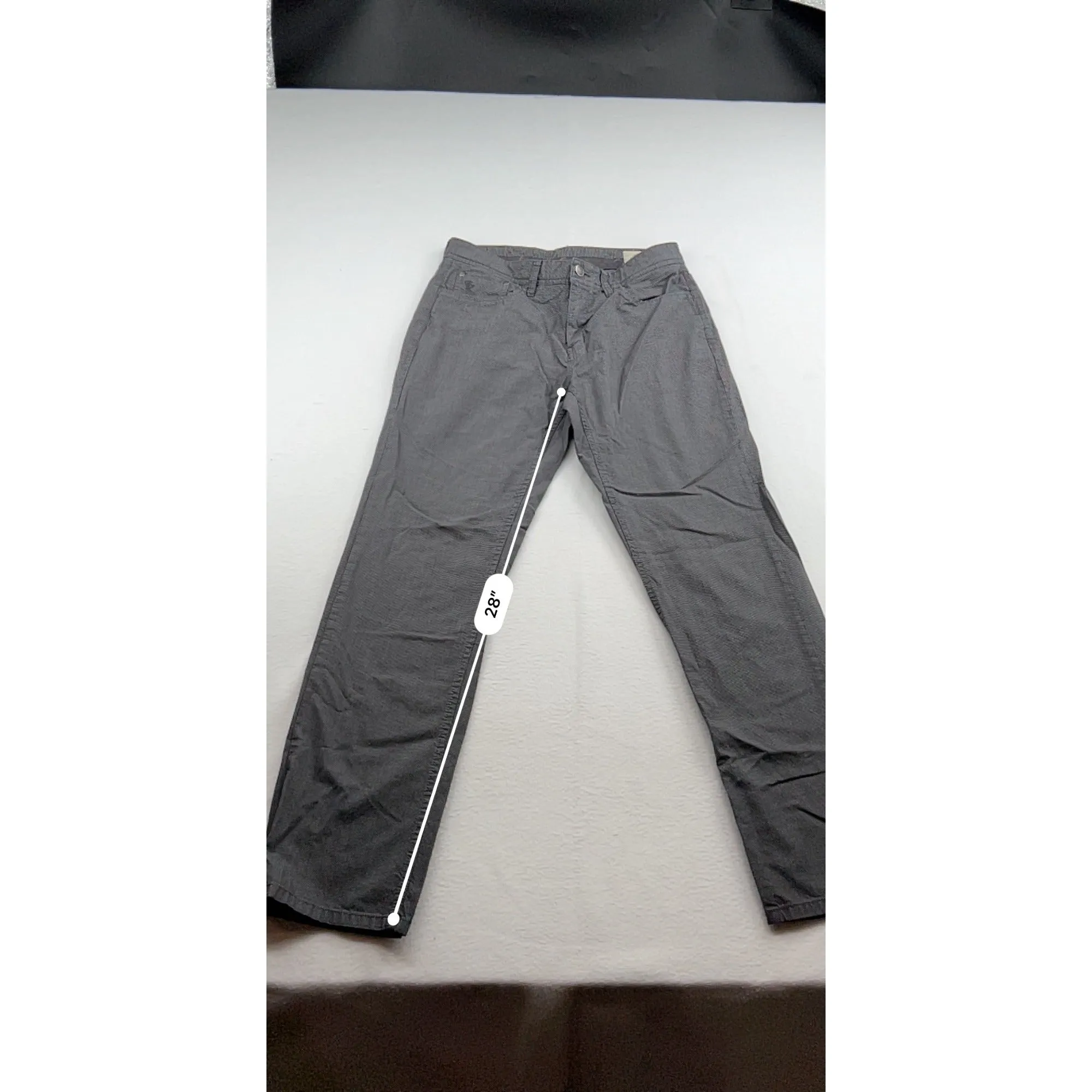 English Laundry Mens Gray Checkered Straight-Leg Pants 32x32 Cotton Blend #6652