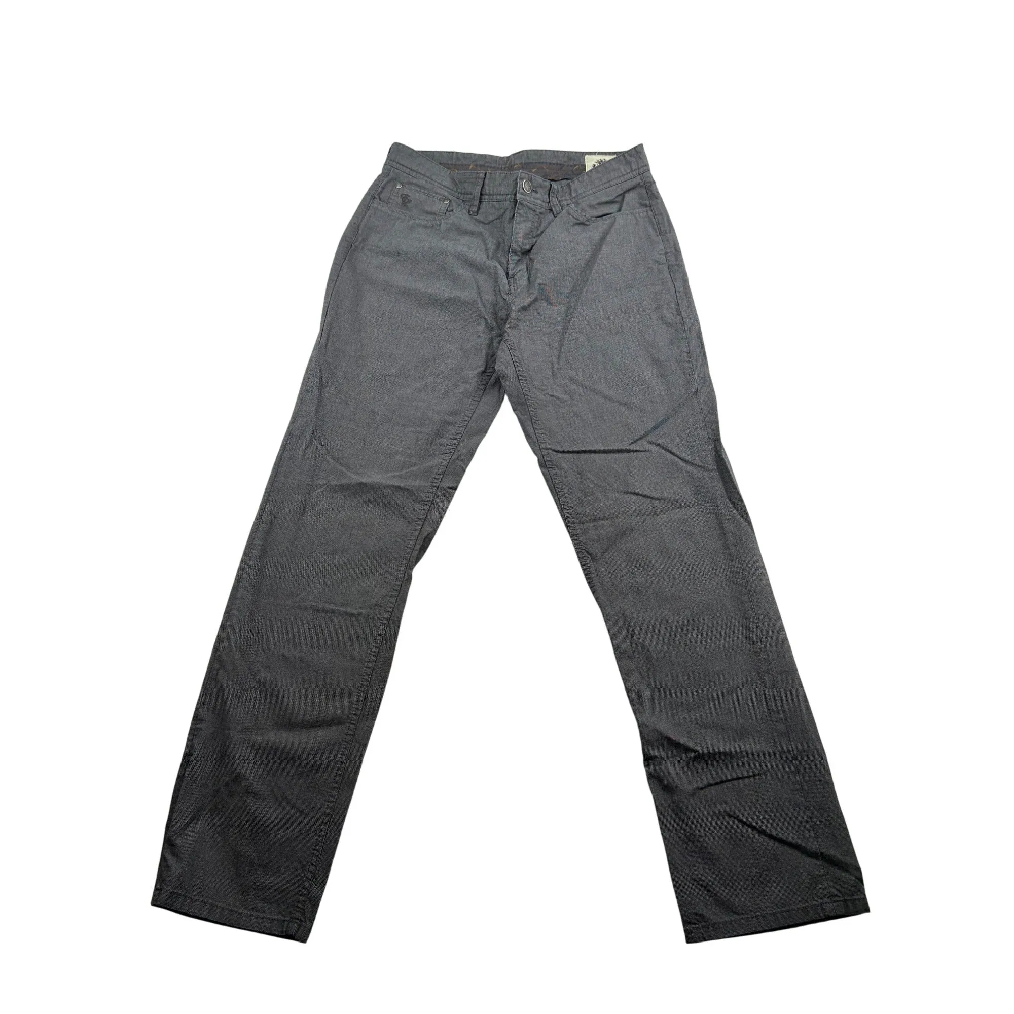English Laundry Mens Gray Checkered Straight-Leg Pants 32x32 Cotton Blend #6652