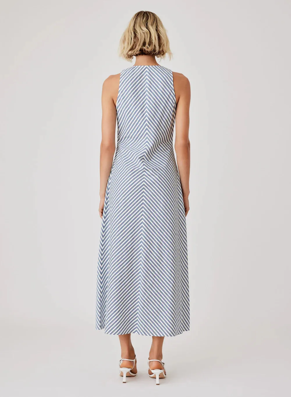 Esmaee Broadwalk Midi Dress  | Blue Stripe