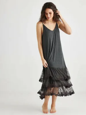 evangeline slip | charcoal