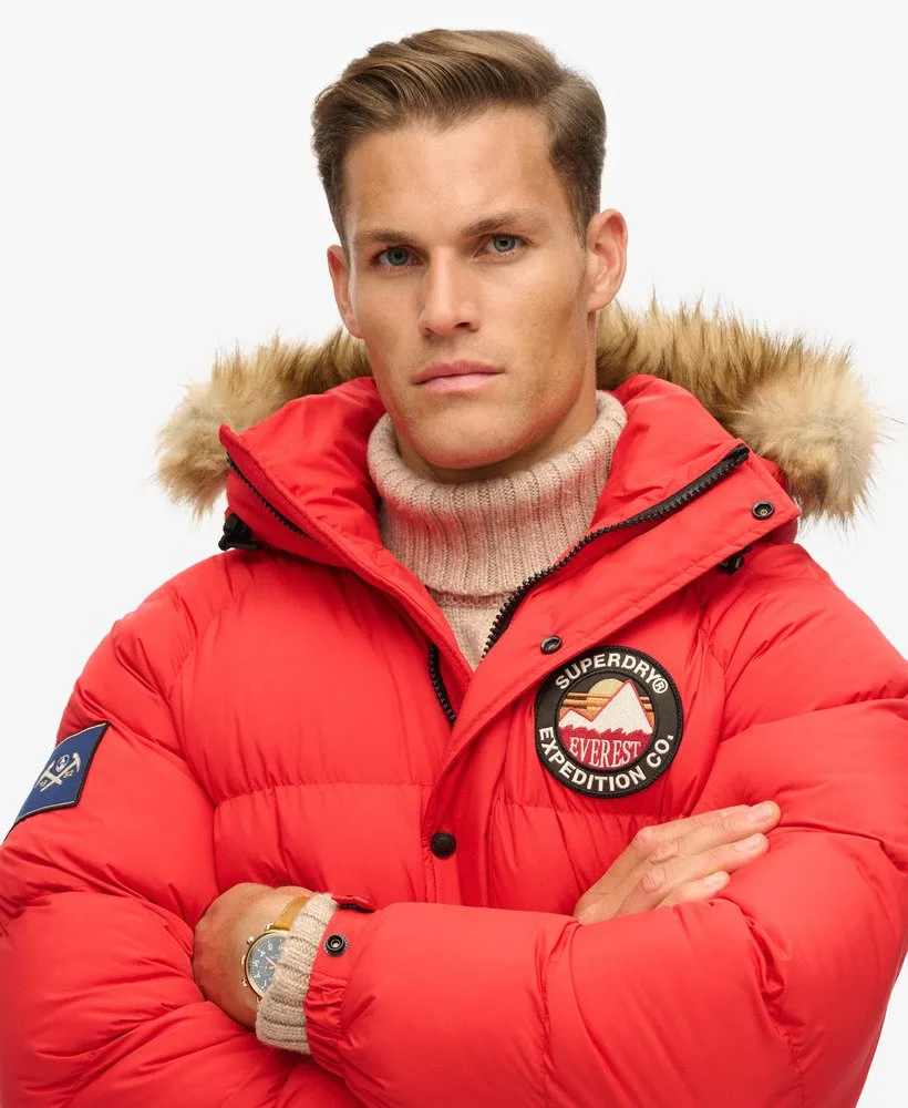 Everest Longline Baffled Parka | Heritage Red