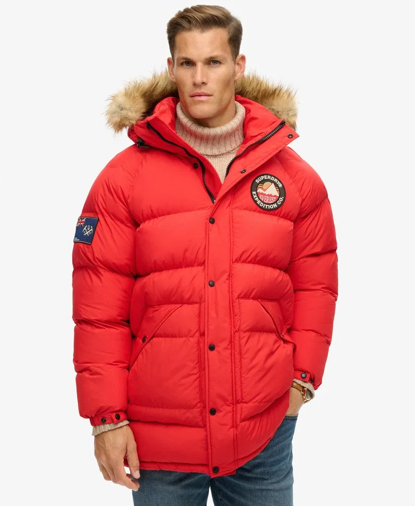 Everest Longline Baffled Parka | Heritage Red