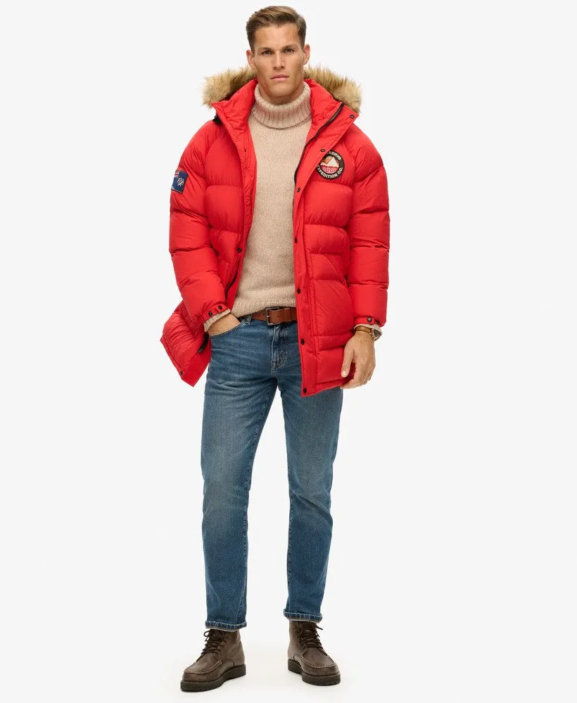 Everest Longline Baffled Parka | Heritage Red