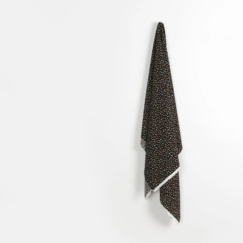 Fairy Bread Viscose / Rayon Crepe - Black