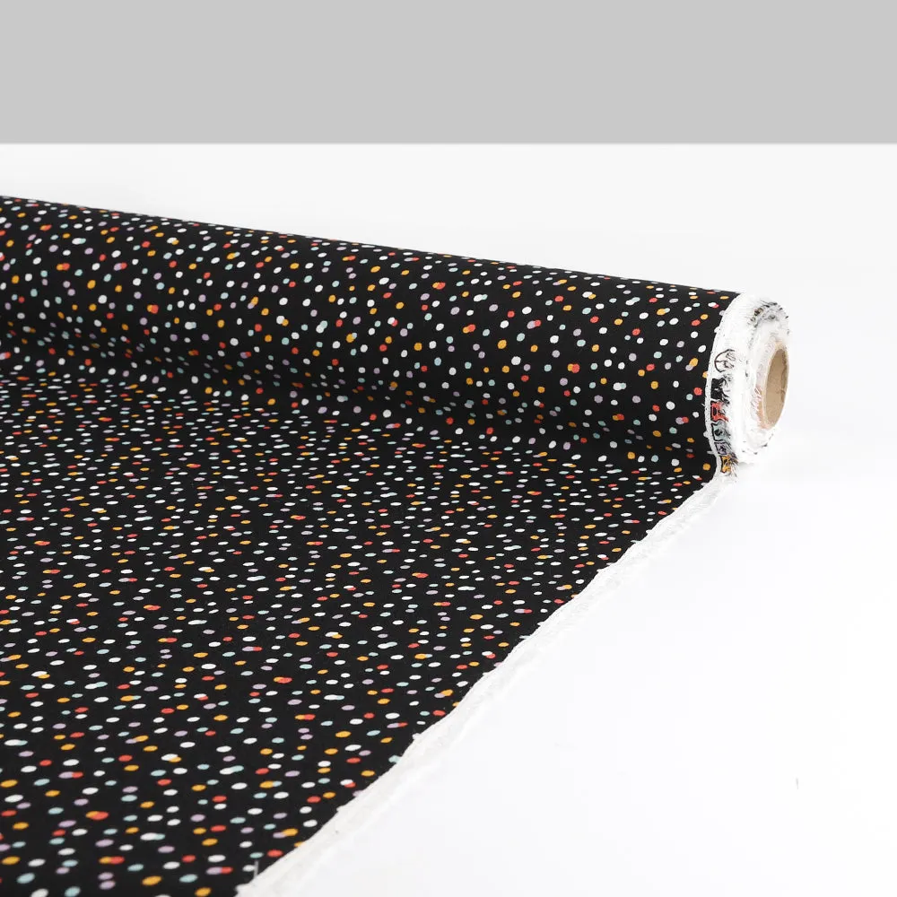 Fairy Bread Viscose / Rayon Crepe - Black