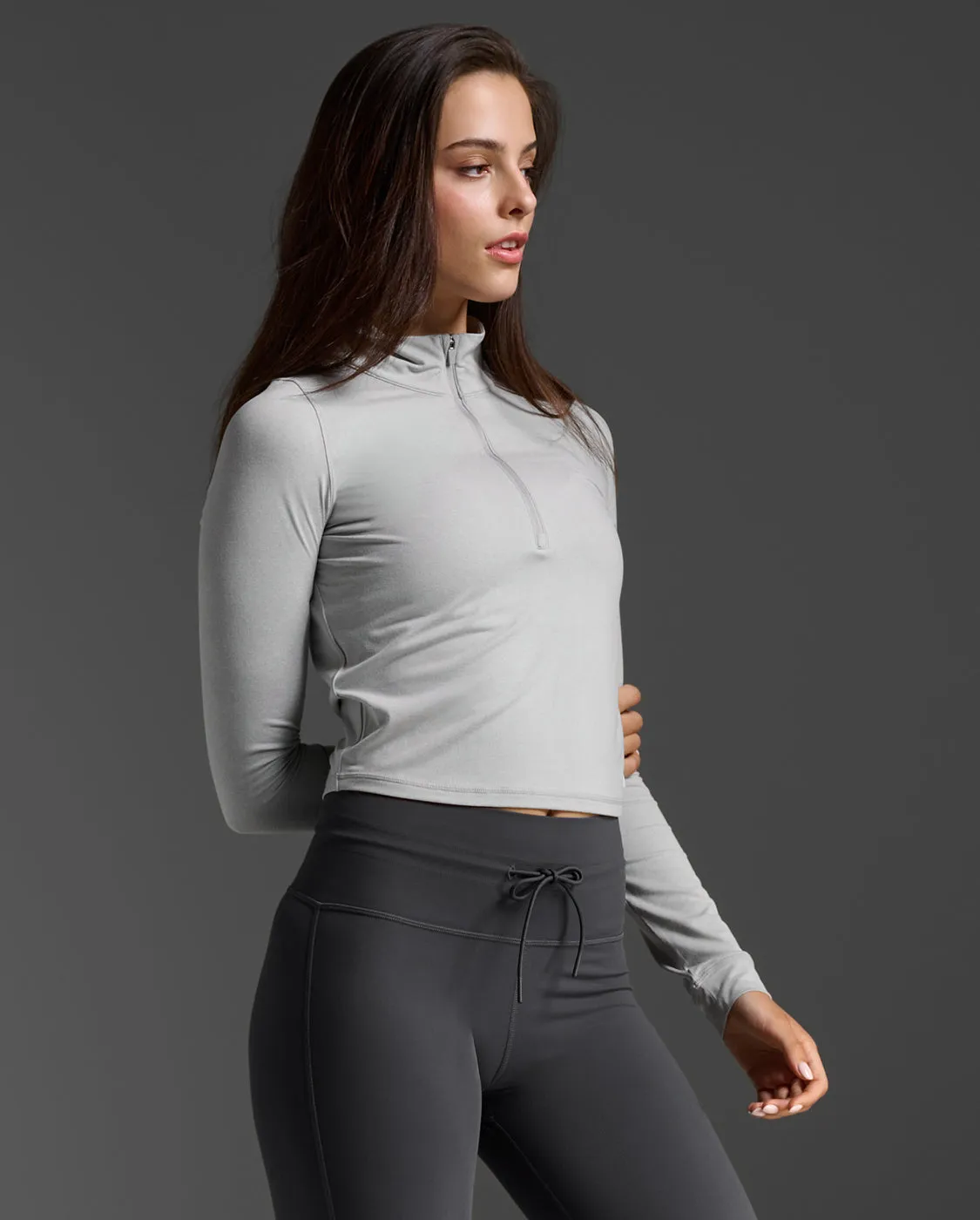 Flex Crop 1/2 Zip Long Sleeve
