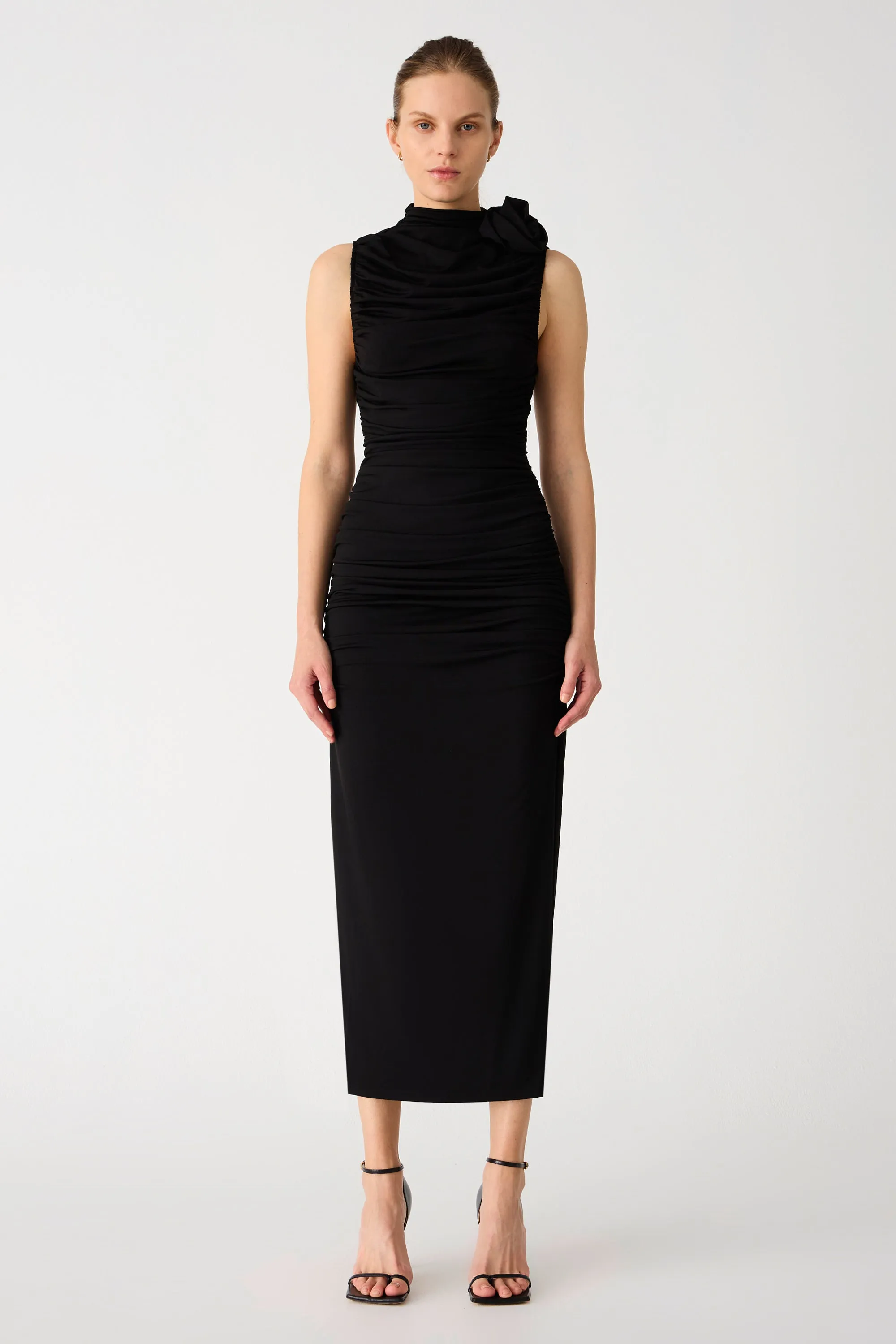 FRANKIE MATTE JERSEY MIDI DRESS