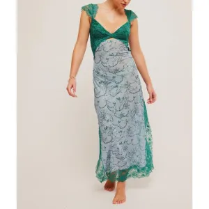 FREE PEOPLE Suddenly Fine Maxi Slip / Blue Ribbon