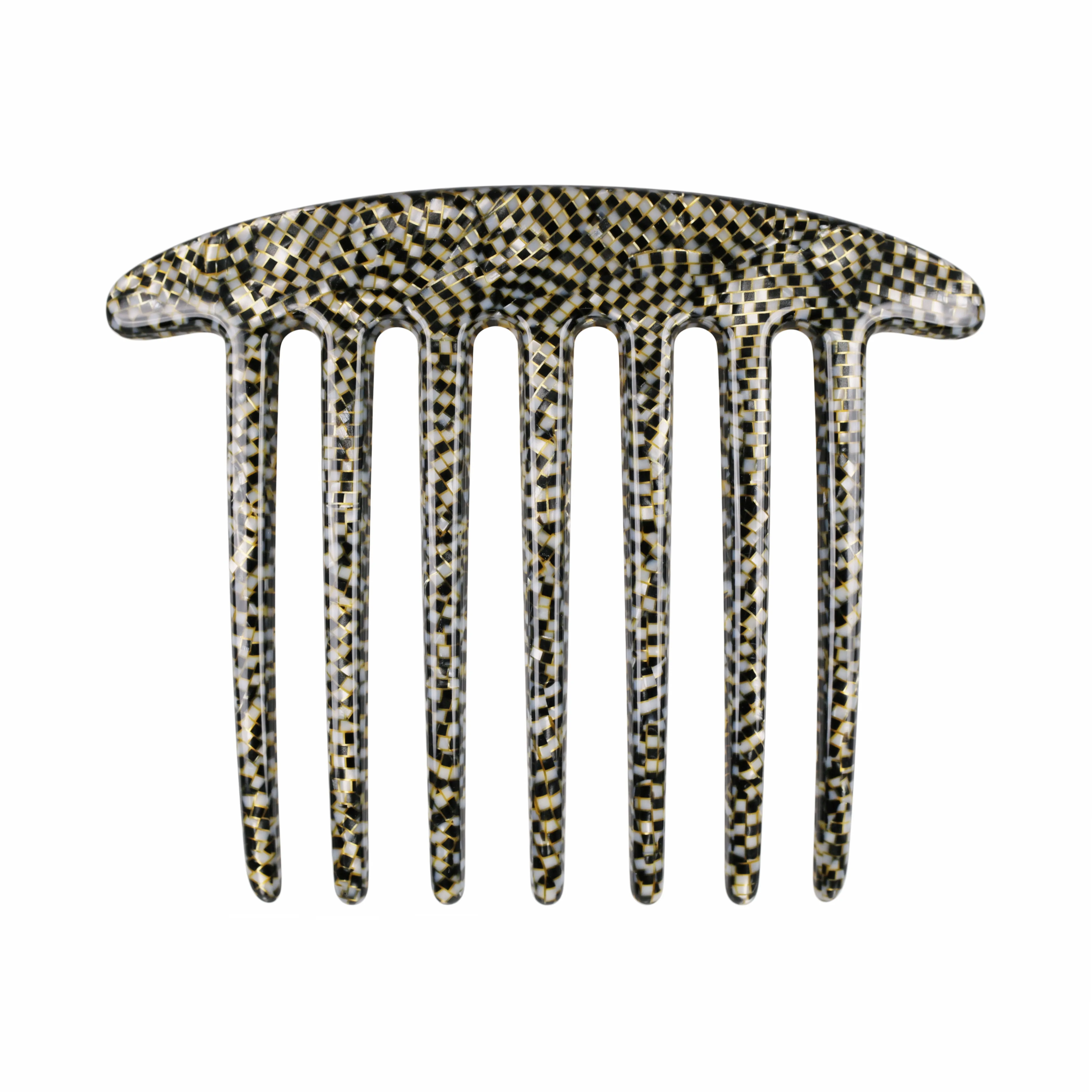 French Damier Twist Comb