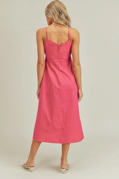 Fuchsia Midi Dress