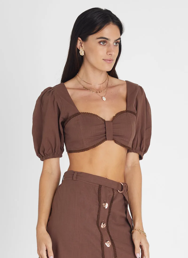 Garnet Lace Crop