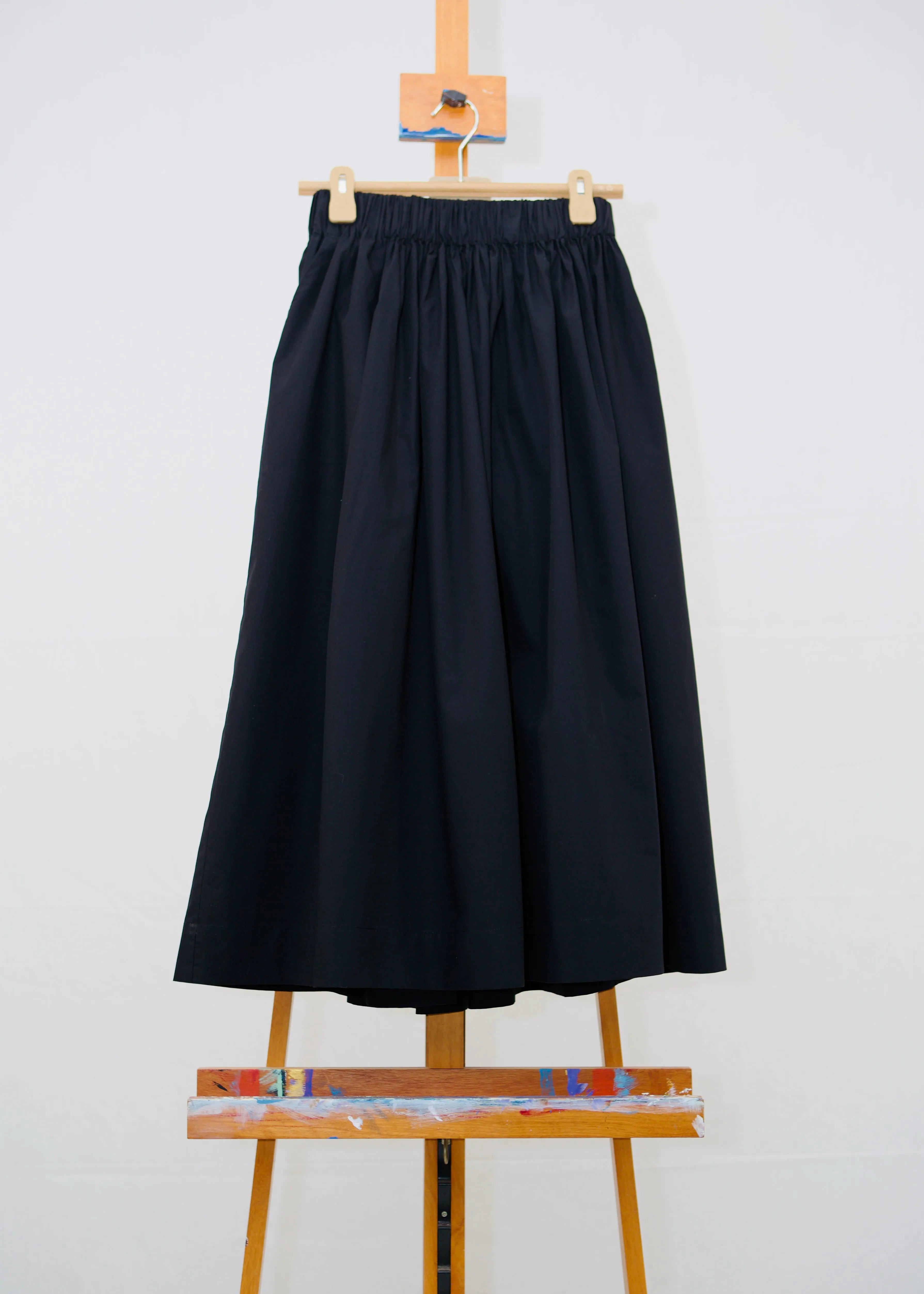 Gathered Waist Skirt - Jet Black