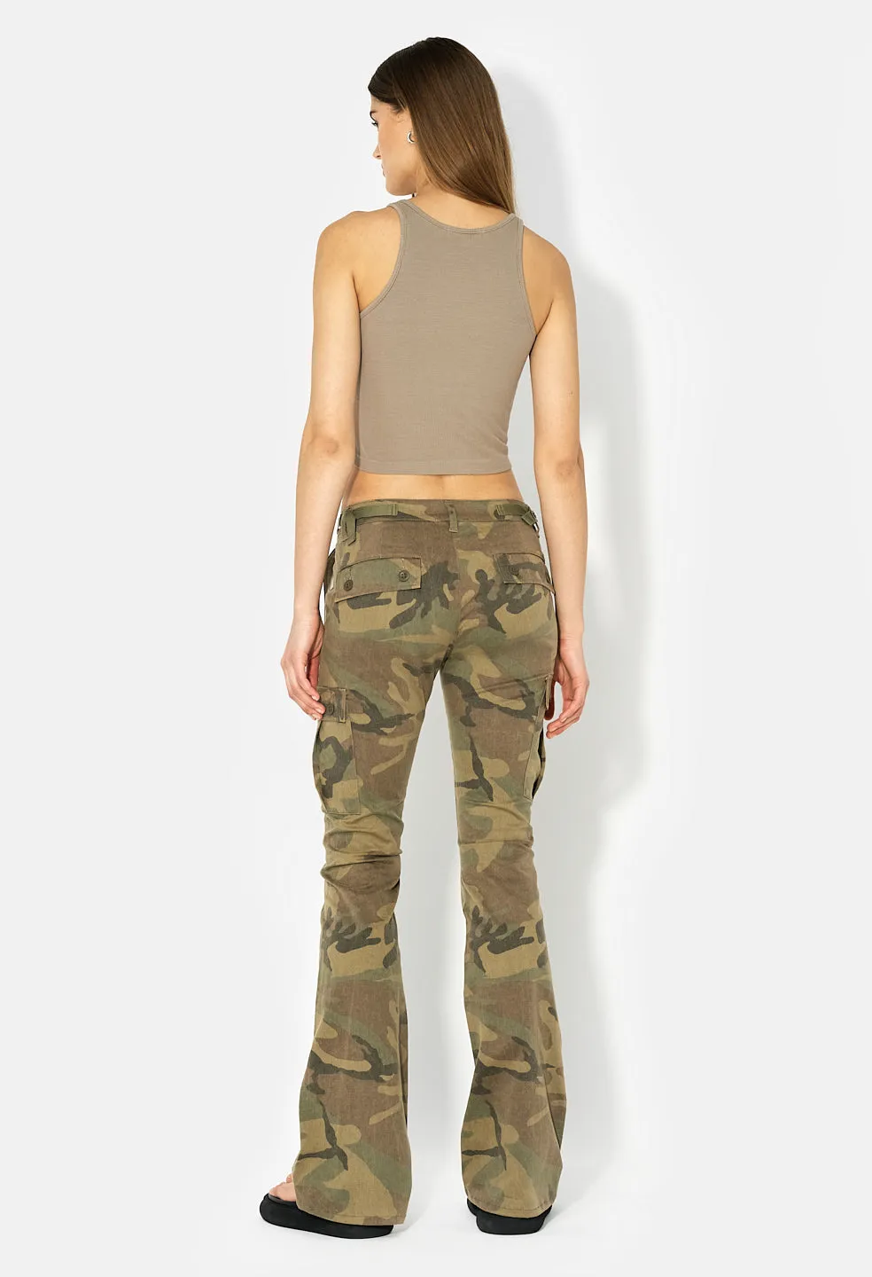 Gemini Rib Cropped Tank / Shark
