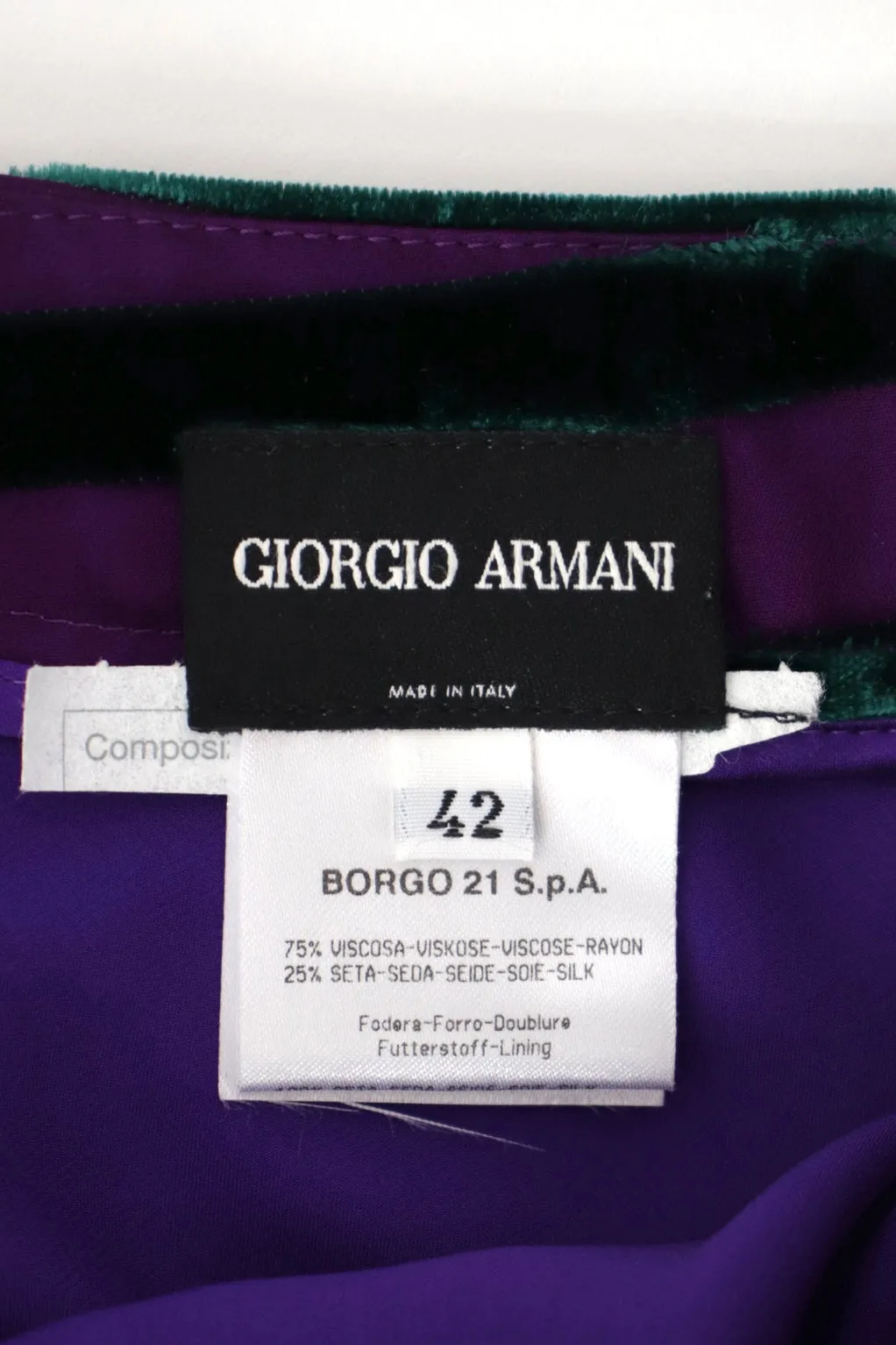 Giorgio Armani Velvet Ruched Skirt
