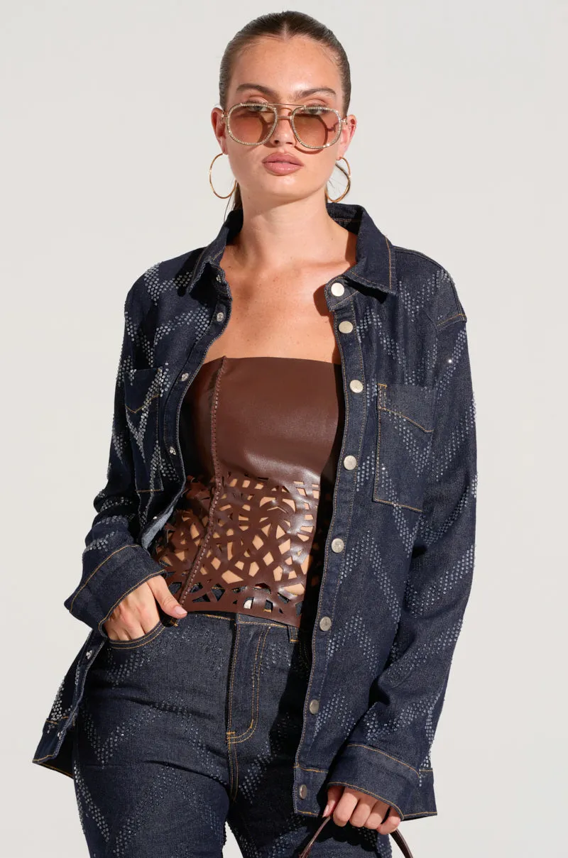 GOOD KARMA EMBELLISHED DENIM JACKET