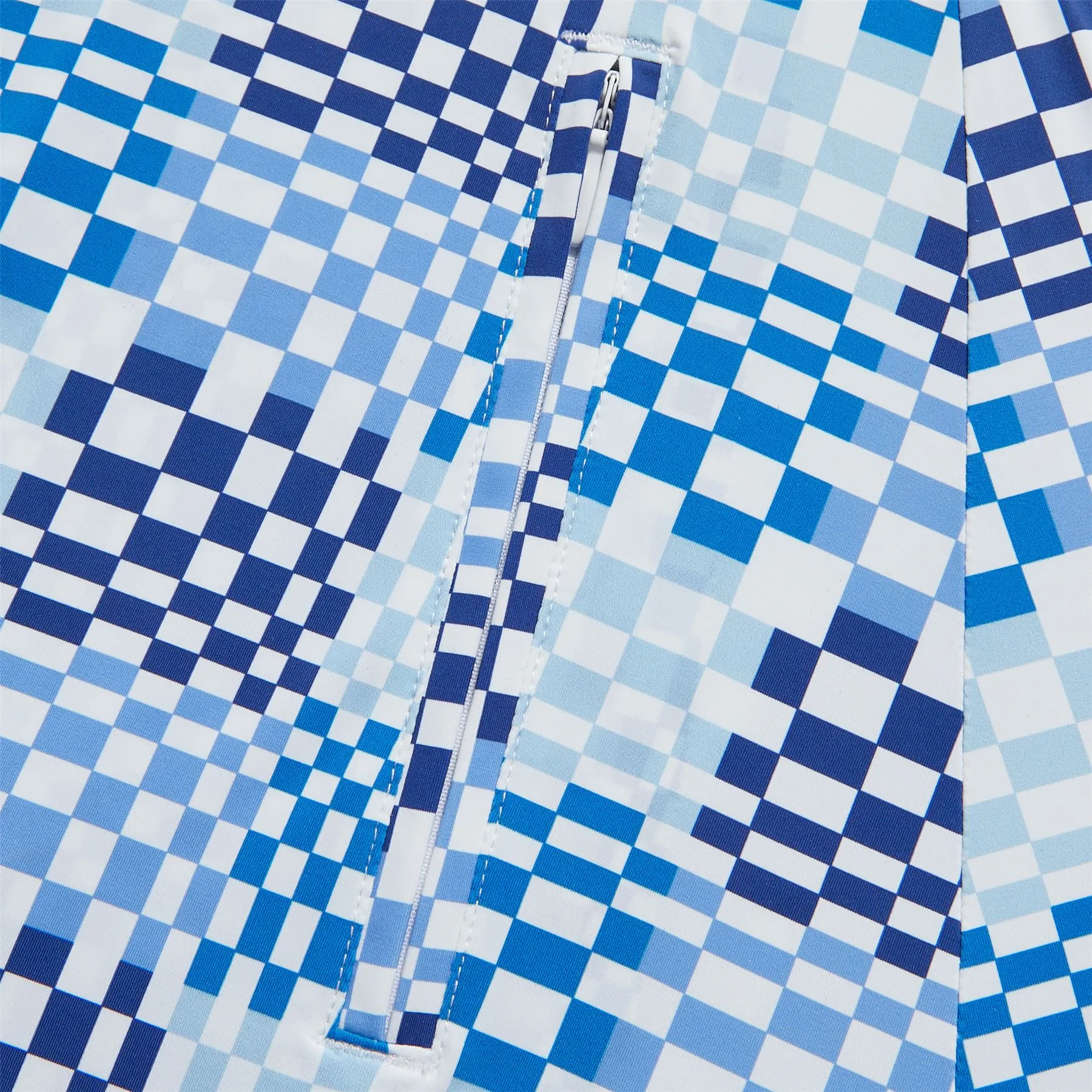 Gradient Check Silky Tech Nylon A-Line Skort Snow