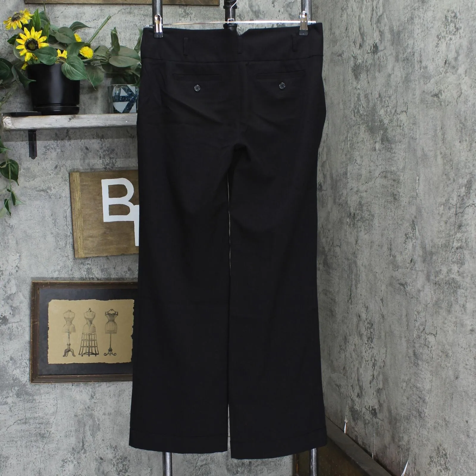 Grass Collection Womens Stretch Wide Leg Dress Pants 167057bd0e4c49 Black 6