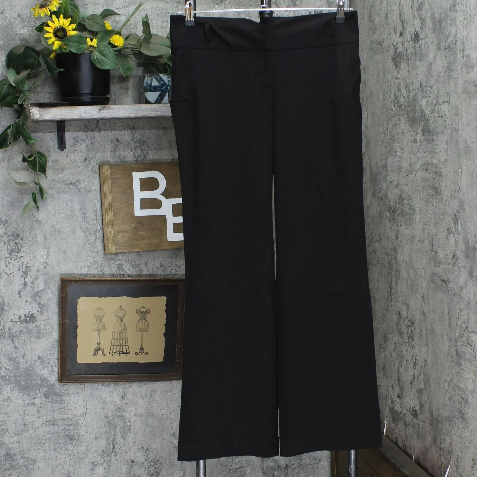 Grass Collection Womens Stretch Wide Leg Dress Pants 167057bd0e4c49 Black 6
