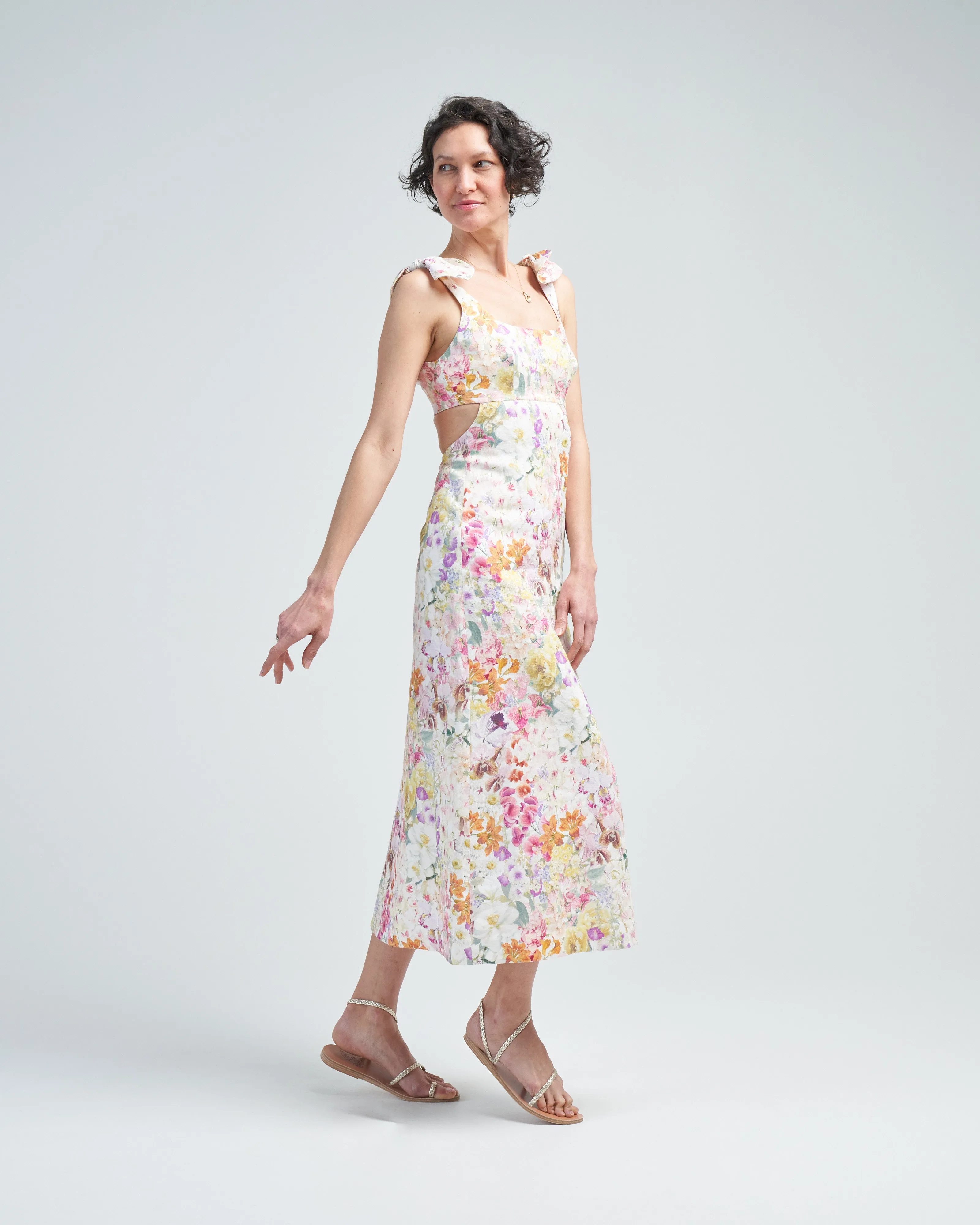 harmony tie shoulder midi