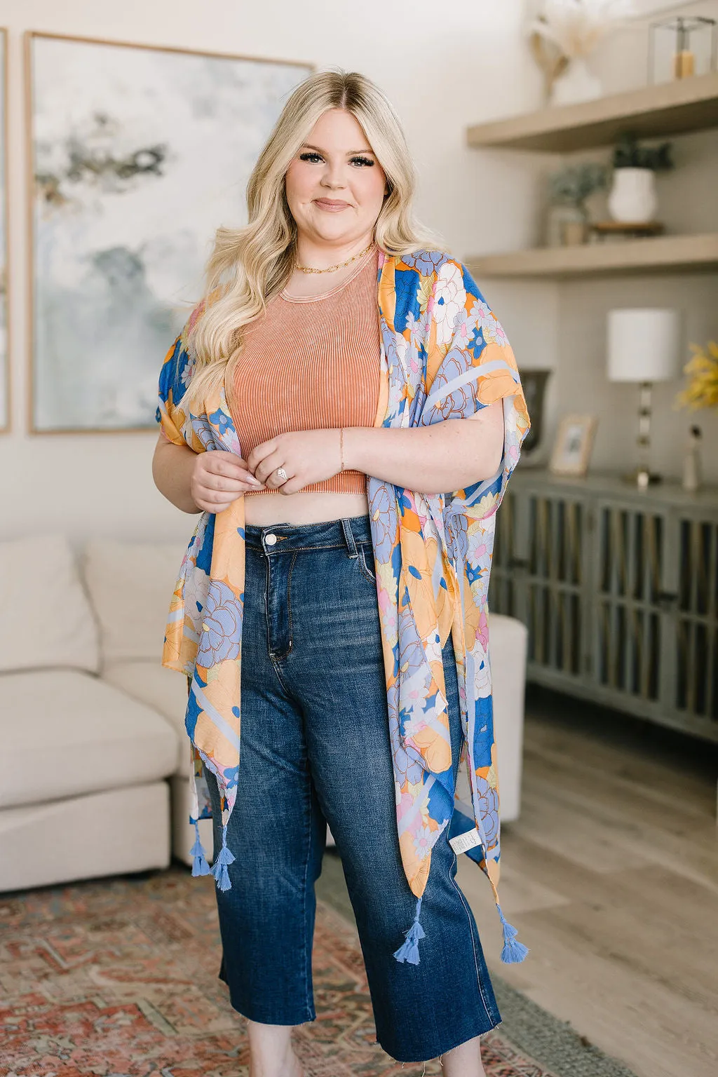 Hazel Blues® |  Hayes High Rise Wide Leg Crop Jeans