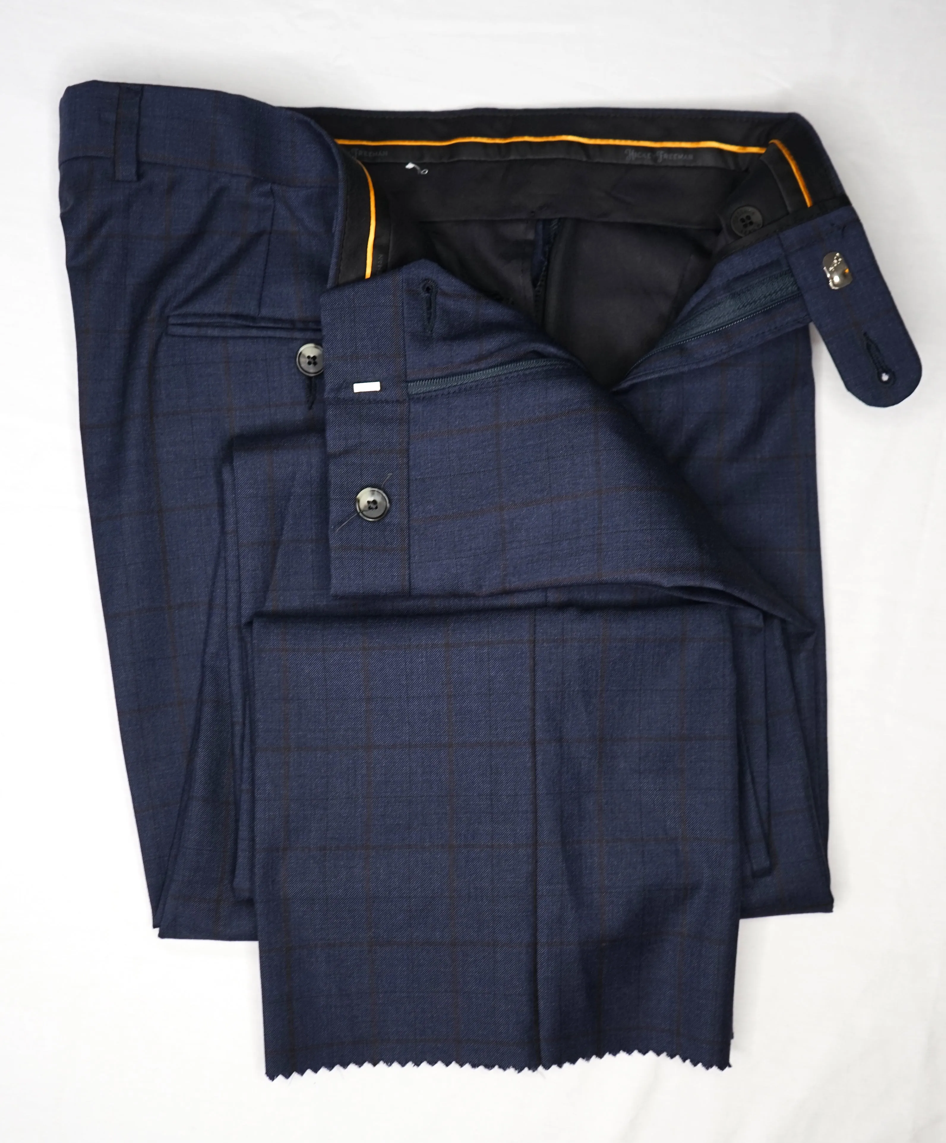 HICKEY FREEMAN - LORO PIANA Tasmanian Super 150's Burgundy/Blue - 40s